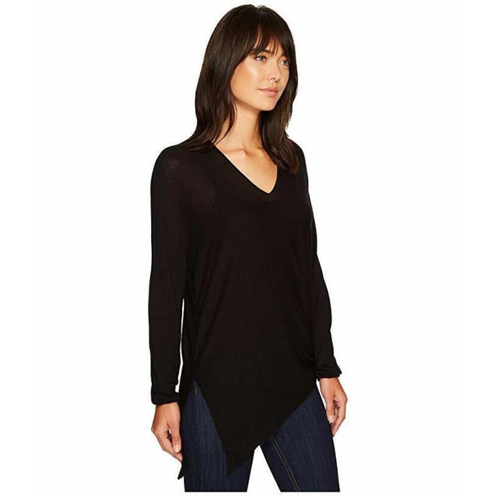 Nic And Zoe Essential Side Tie Light Knit Sweater In Black Size XL $195
